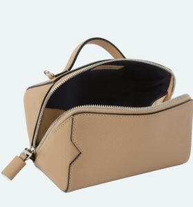 Valextra - V Line Crossbody Vanity Bag - Beige Chachemire - Image 2