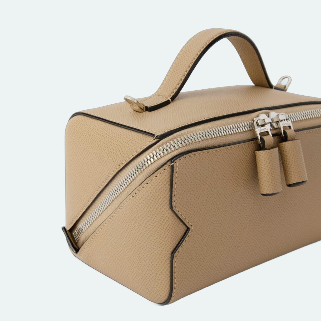 Valextra - V Line Crossbody Vanity Bag - Beige Chachemire