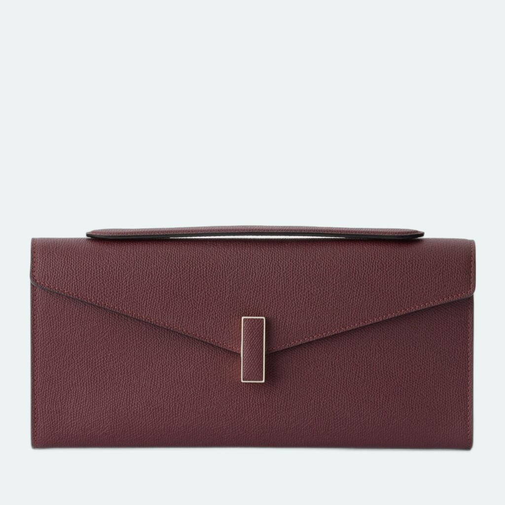 Valextra - Iside Clutch - Claret Red