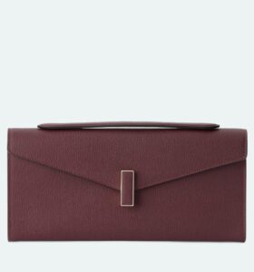 Valextra - Iside Clutch - Claret Red - Image 1
