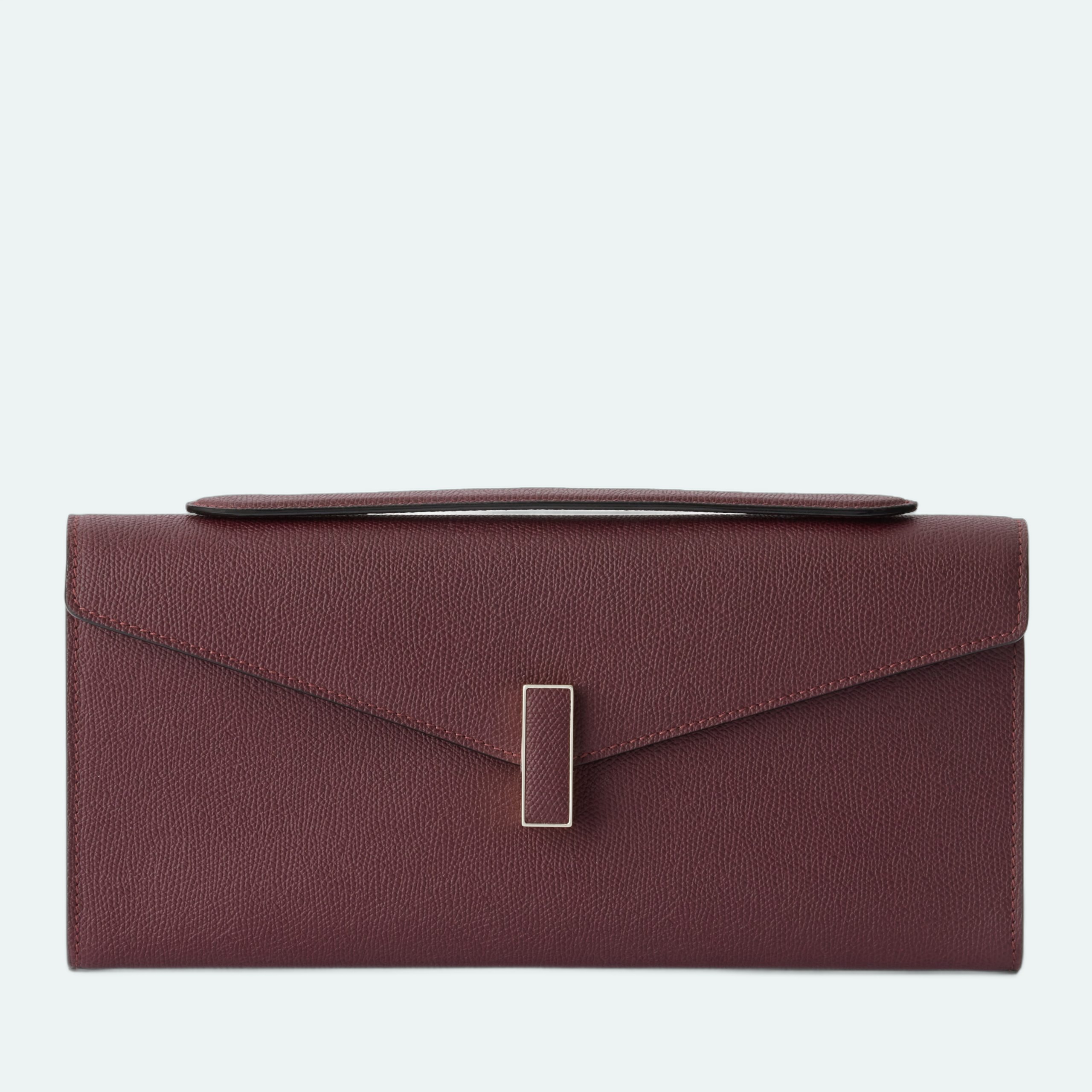 Valextra - Iside Clutch - Claret Red - Image 1