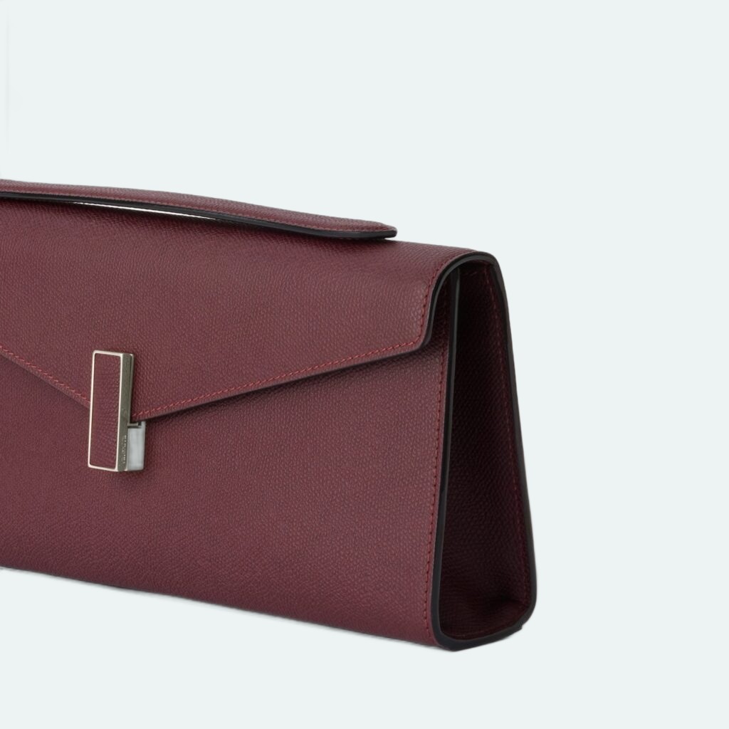 Valextra - Iside Clutch - Claret Red