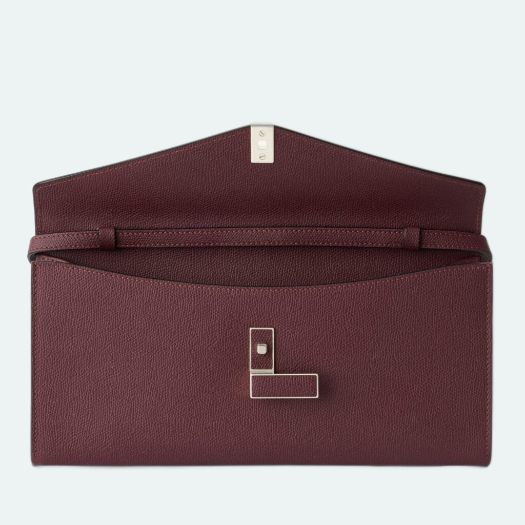Valextra - Iside Clutch - Claret Red