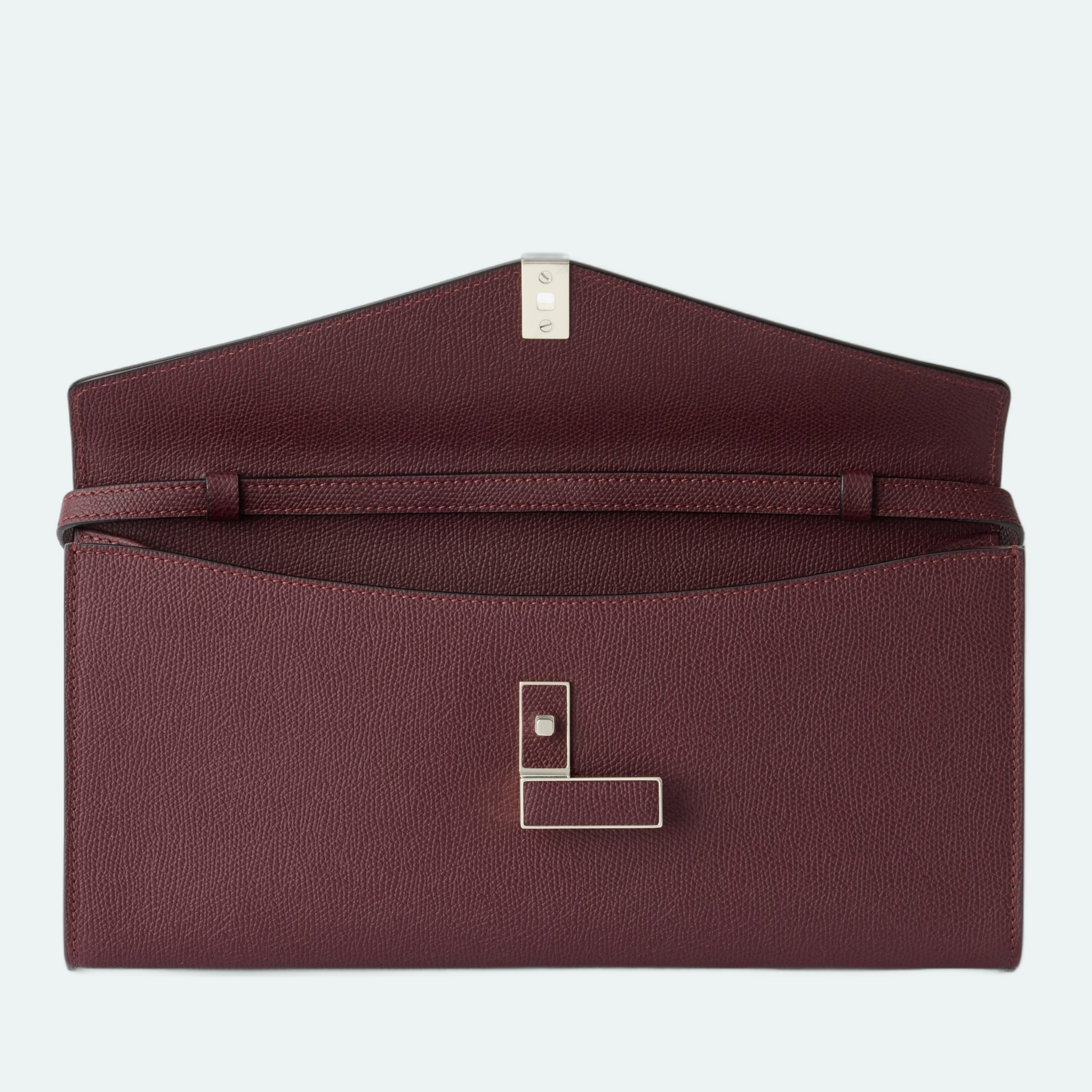 Valextra - Iside Clutch - Claret Red - Image 7