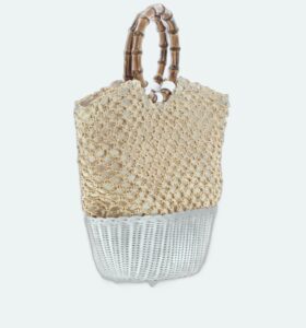 Carla Saint Barth - Vimini Crochet Tote - White - Natural - Image 2