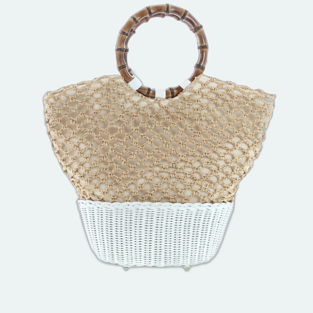 Carla Saint Barth - Vimini Crochet Tote - White - Natural