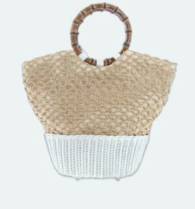 Carla Saint Barth - Vimini Crochet Tote - White - Natural - Image 1