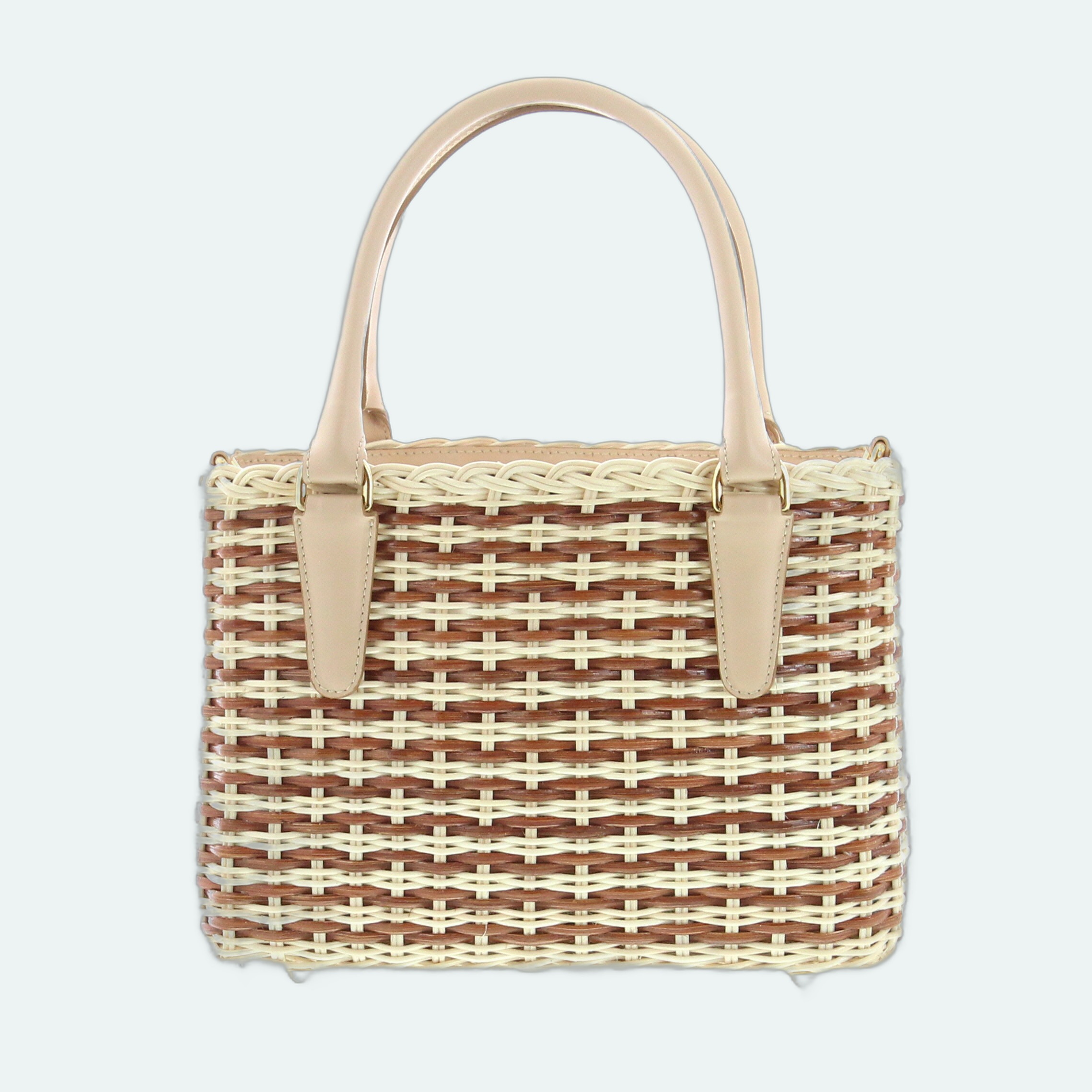 Carla Saint Barth - Vimini Shopping Bicolor - Natural / Teck - Image 3