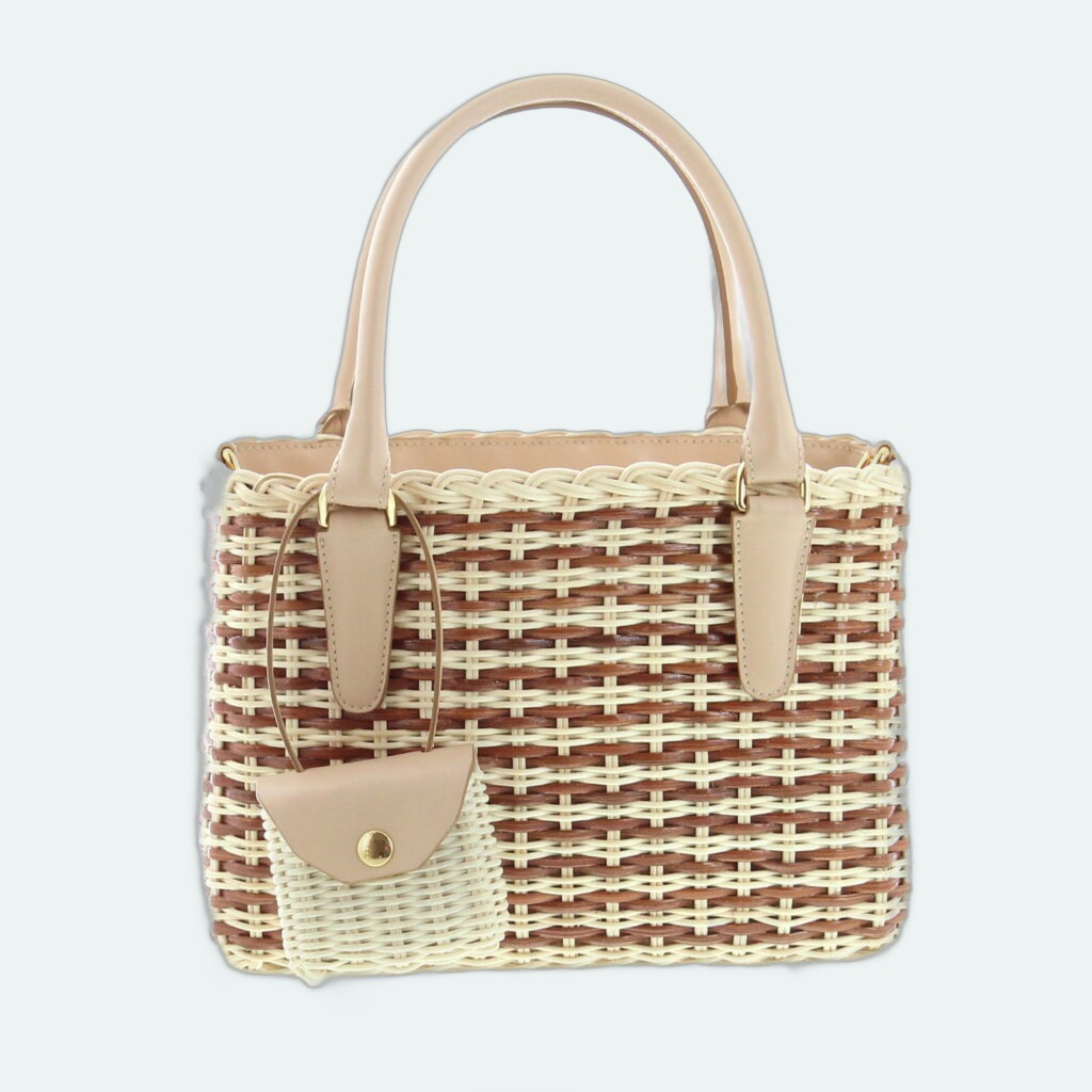 Carla Saint Barth - Vimini Shopping Bicolor - Natural / Teck