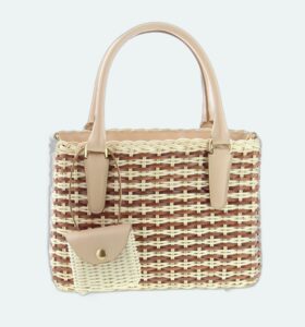 Carla Saint Barth - Vimini Shopping Bicolor - Natural / Teck - Image 1