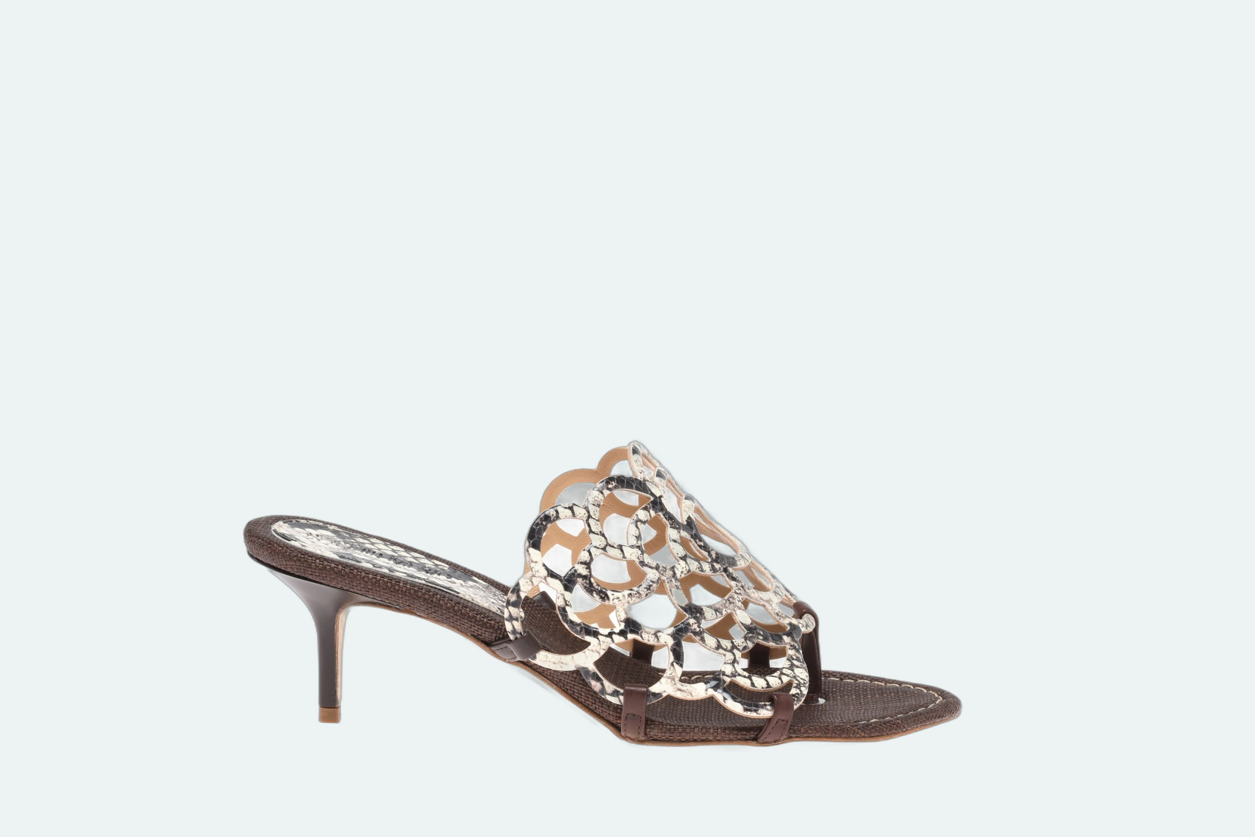 Claudio Merazzi - Brown Mule - Printed Python - Image 1