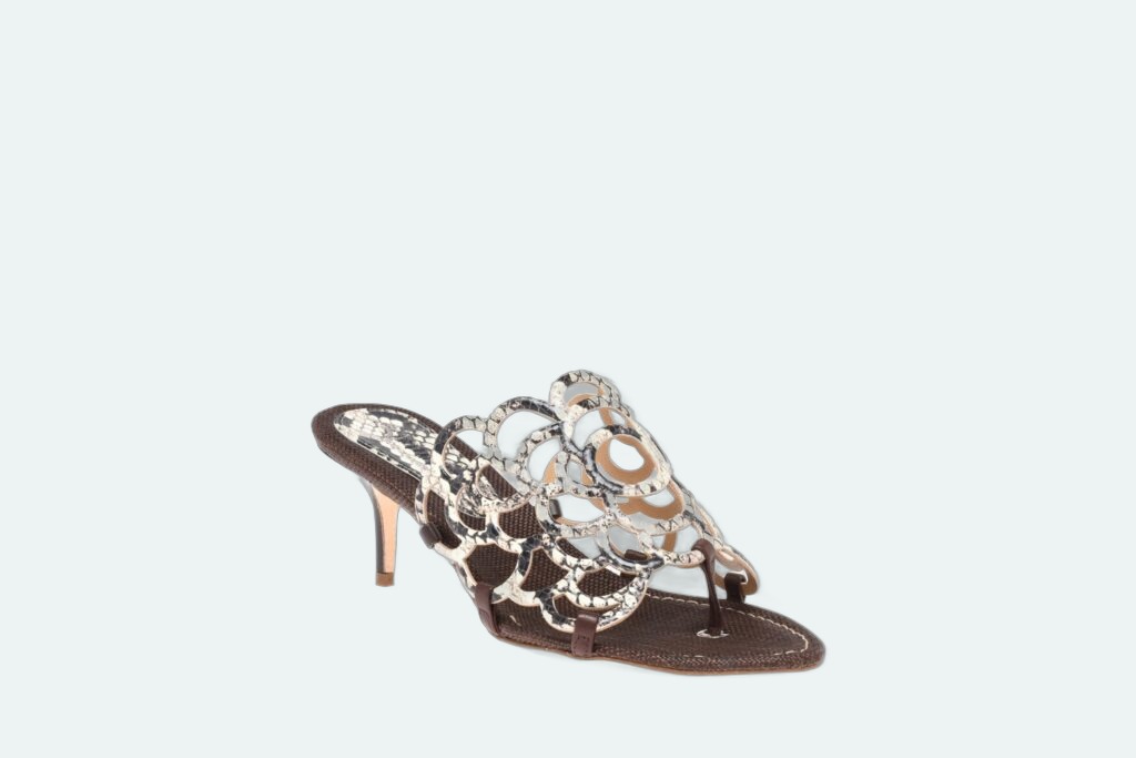 Claudio Merazzi - Brown Mule - Printed Python