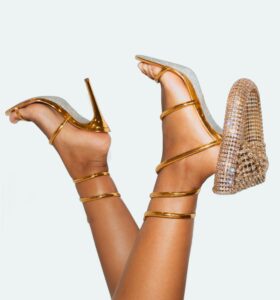 Rene Caovilla - Cleo Sandal 105 - Dark Gold - Image 4