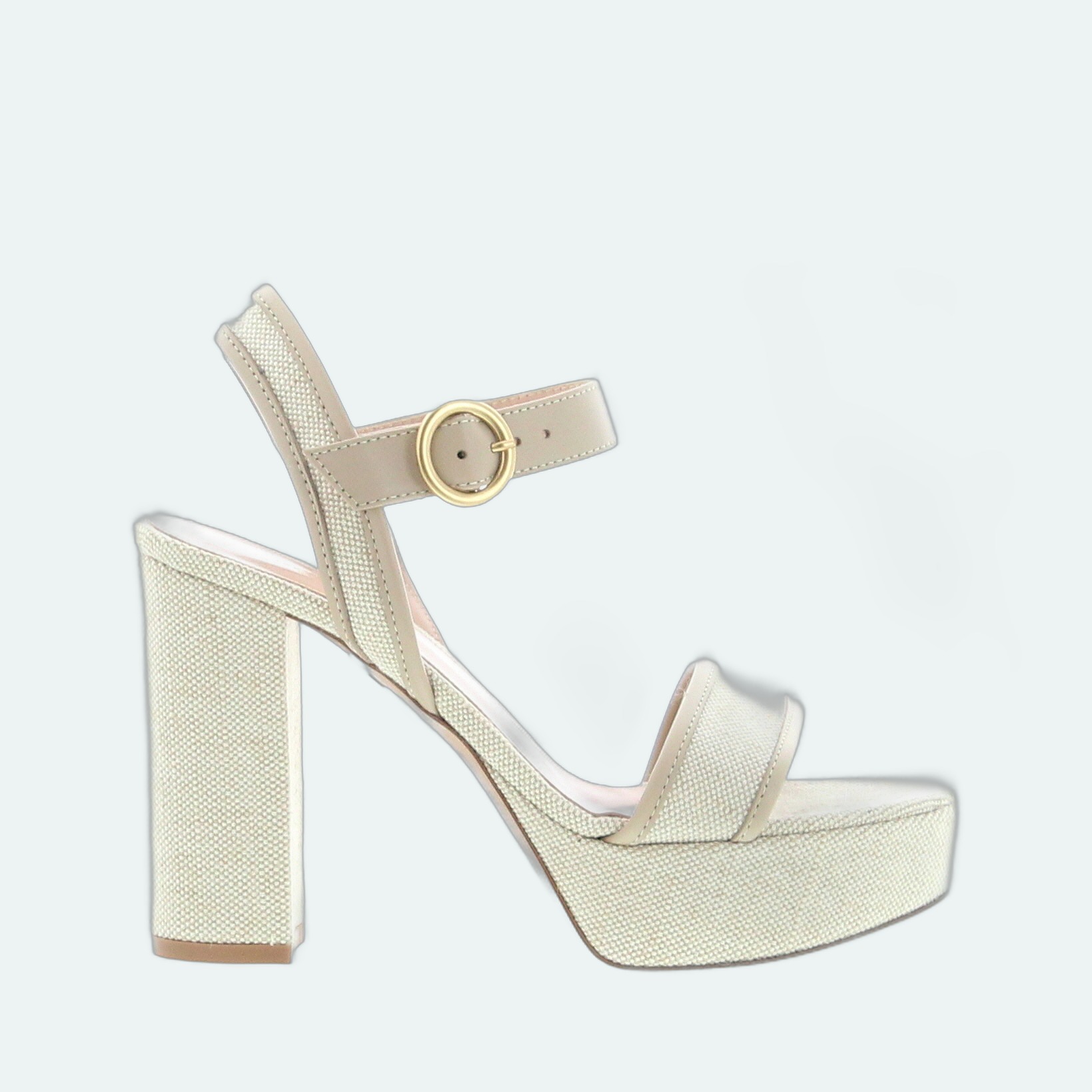 Gianvito Rossi - Milos Sandal - Canvas Sand - Image 1
