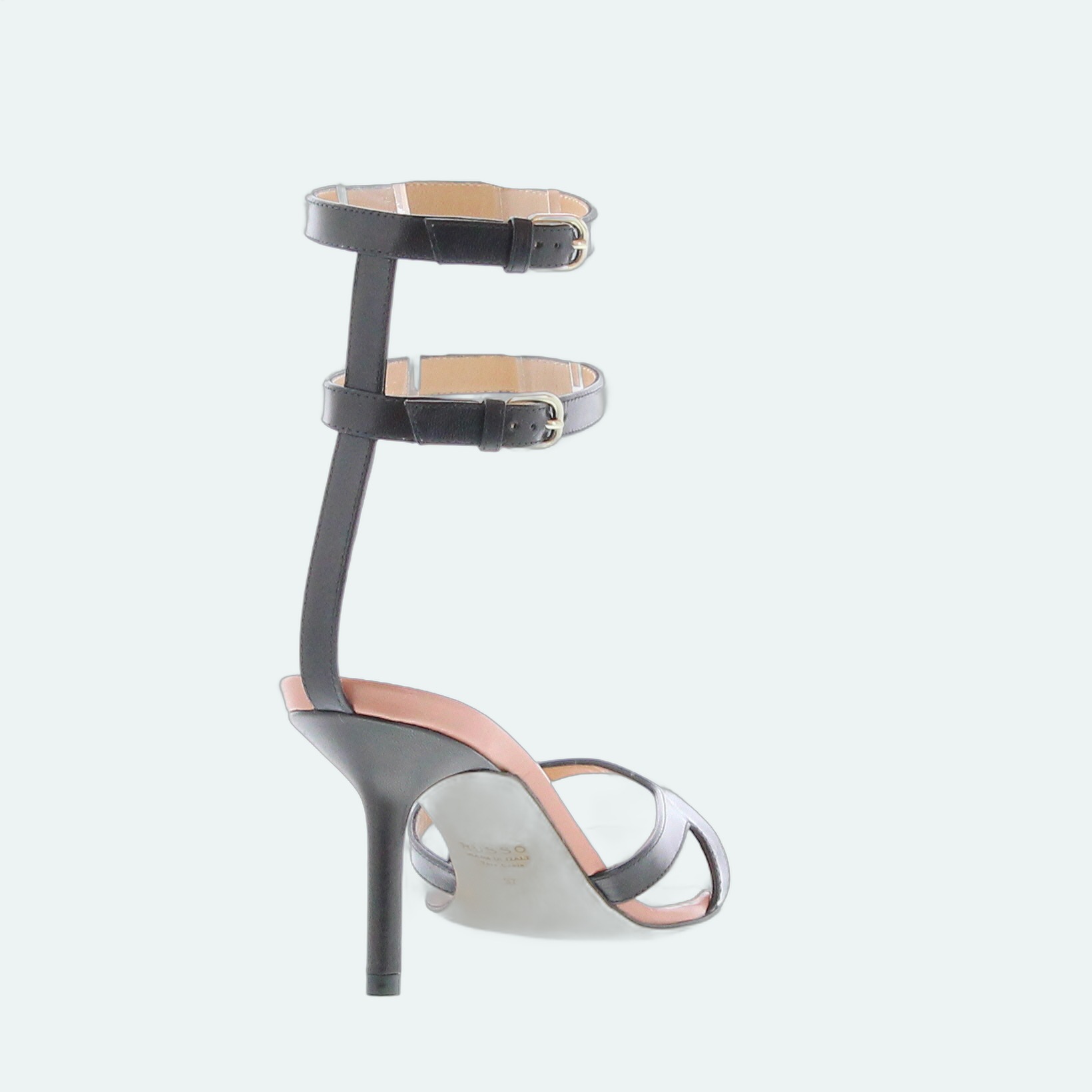 Francesco Russo - Two Ankle Strap Sandal - Black - Image 3
