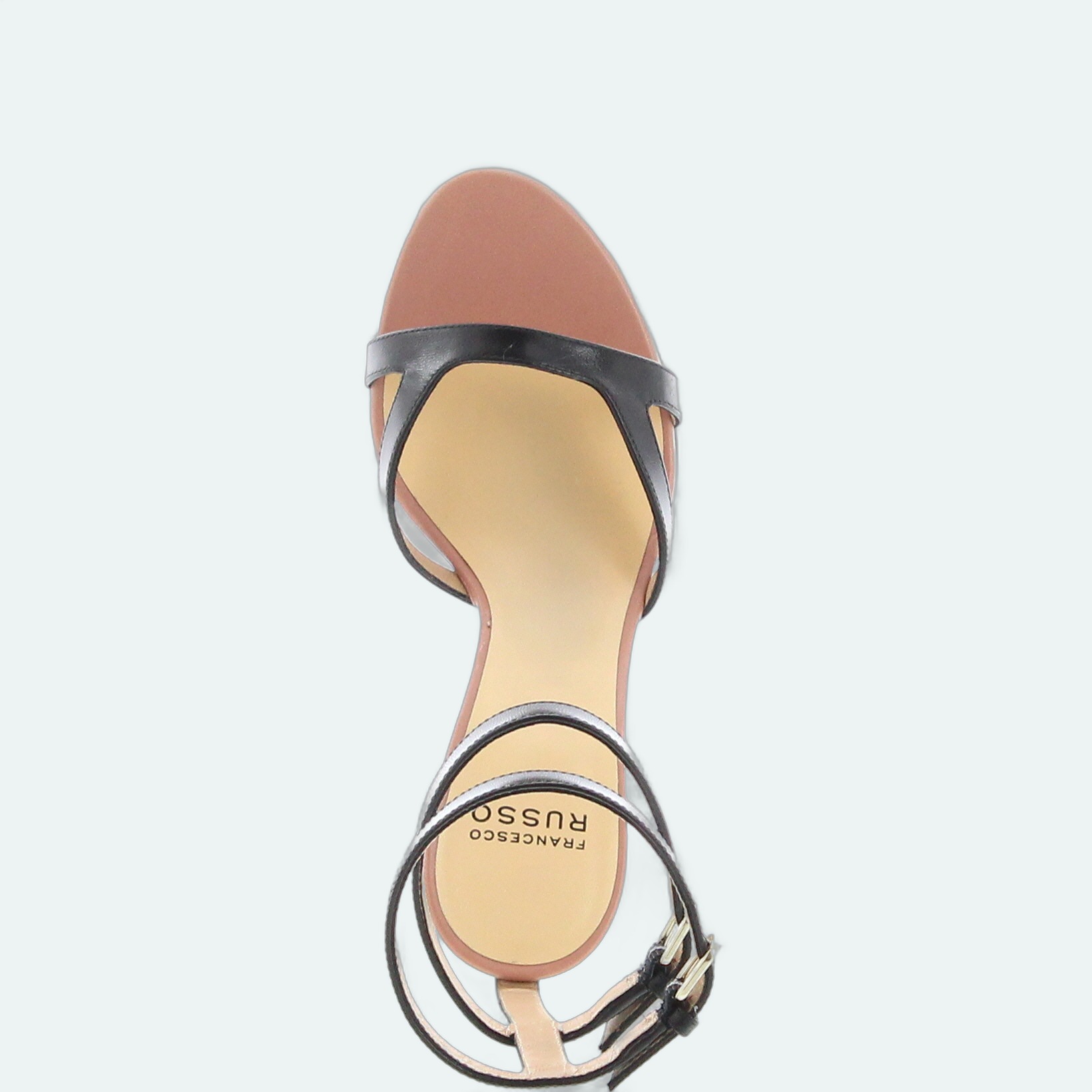 Francesco Russo - Two Ankle Strap Sandal - Black - Image 4