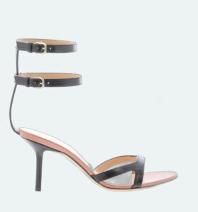 Francesco Russo - Two Ankle Strap Sandal - Black - Image 1