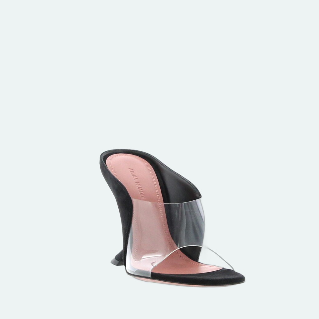 Amina Muaddi - Mackenzie Slipper - Black