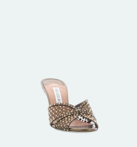 Aquazzura - Crystal Lover Mule 75 - Espresso - Image 2
