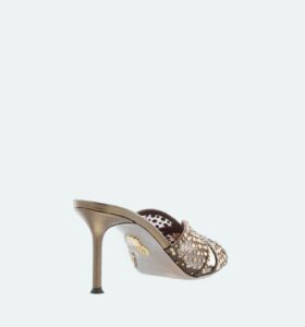 Aquazzura - Crystal Lover Mule 75 - Espresso - Image 3