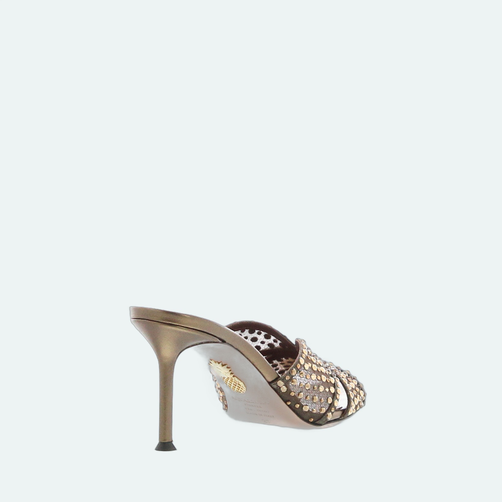 Aquazzura - Crystal Lover Mule 75 - Espresso - Image 3