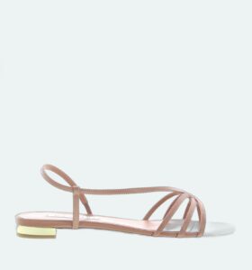 Aquazzura - Talk To Me Sandal Flat - Powder Pink - Image 1