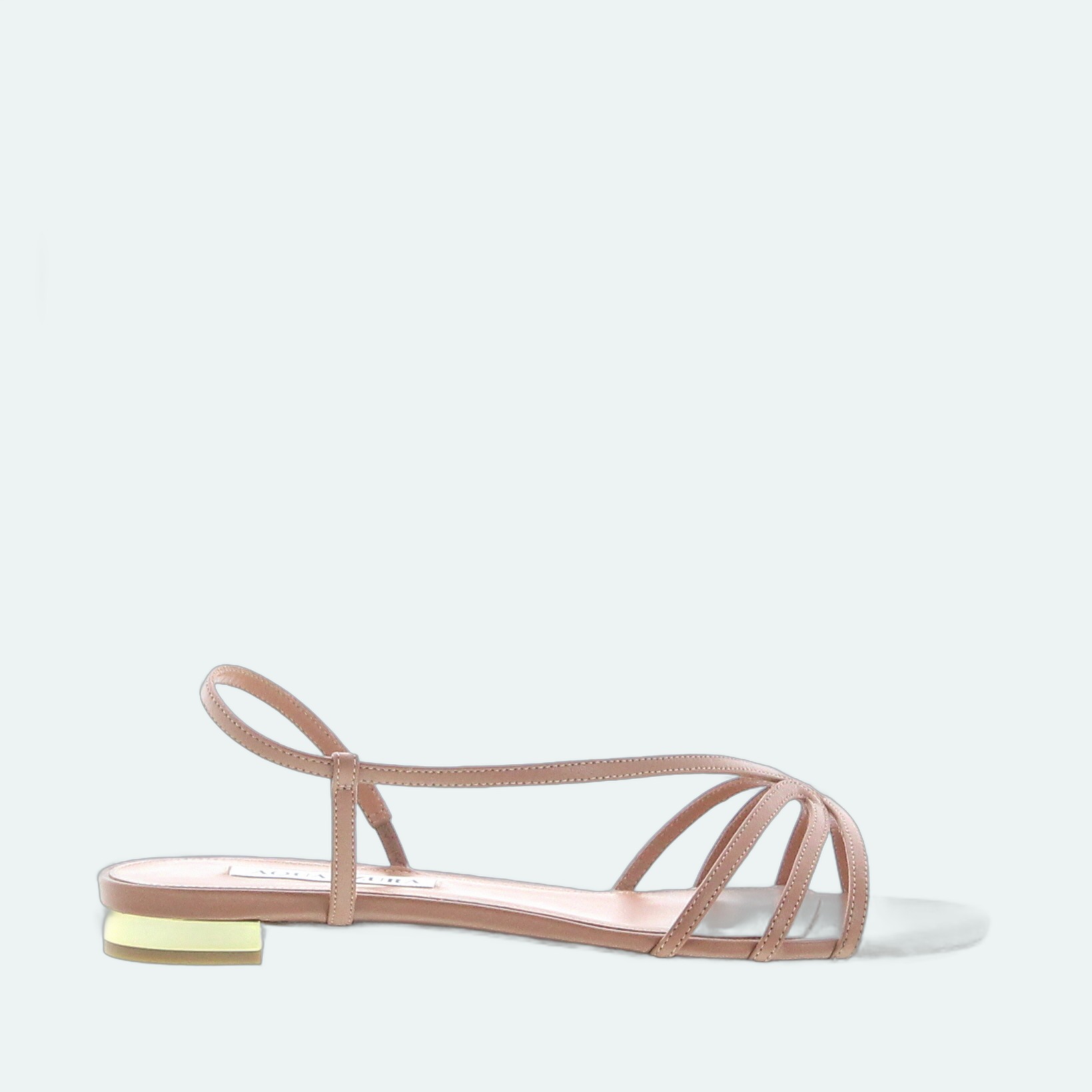 Aquazzura - Talk To Me Sandal Flat - Powder Pink - Image 1