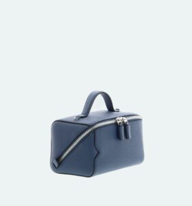 Valextra - V Line Crossbody Vanity Bag - Zaffiro - Image 2