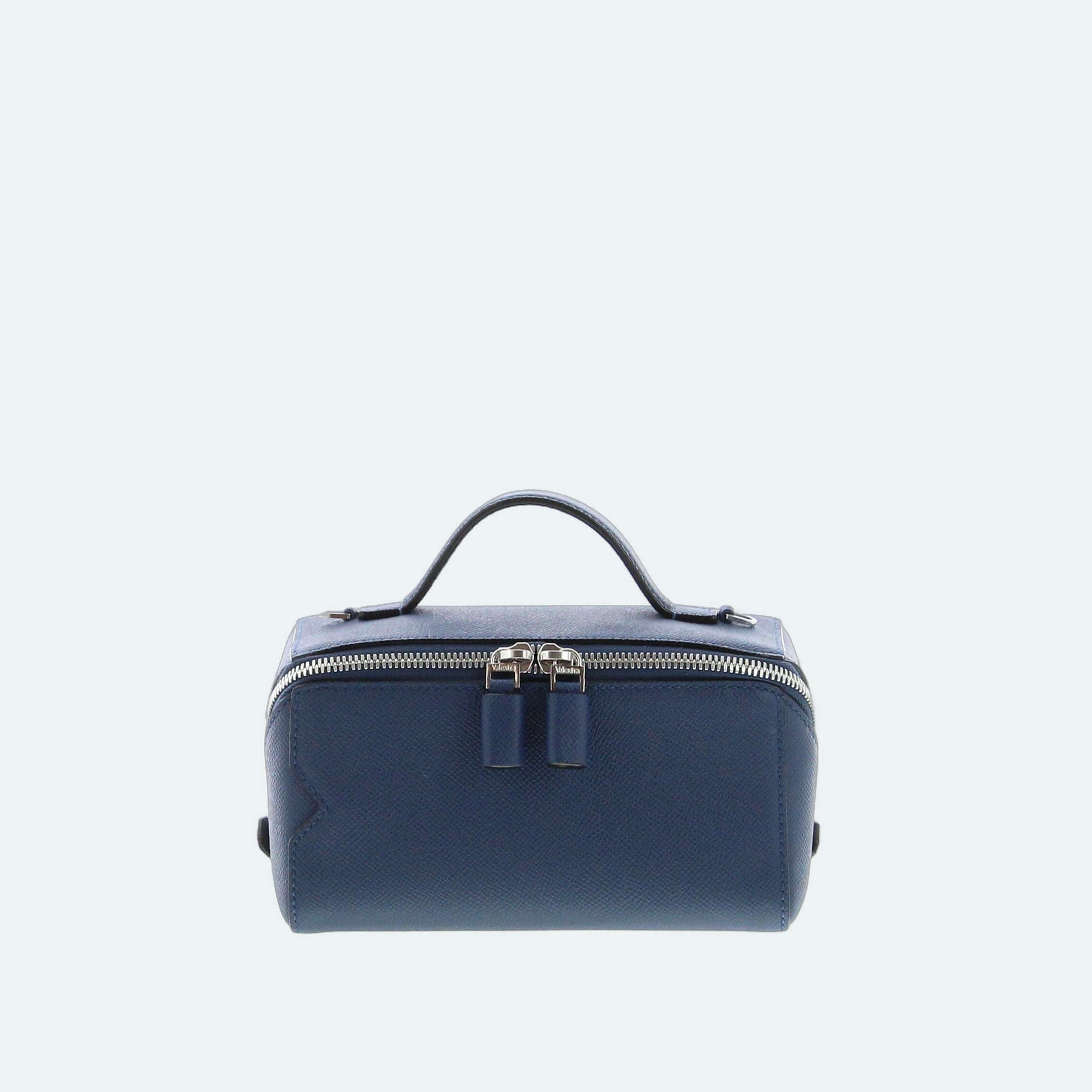 Valextra - V Line Crossbody Vanity Bag - Zaffiro - Image 1