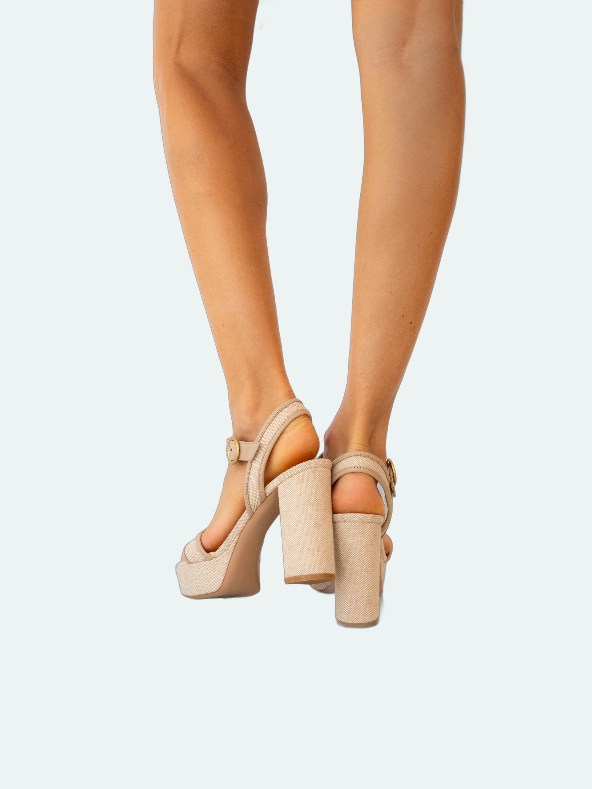 Gianvito Rossi - Milos Sandal - Canvas Sand - Image 6