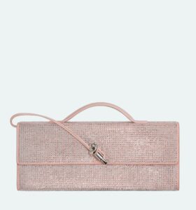 Bottega Veneta - Andiamo Long Clutch Crystals - Rose - Image 1