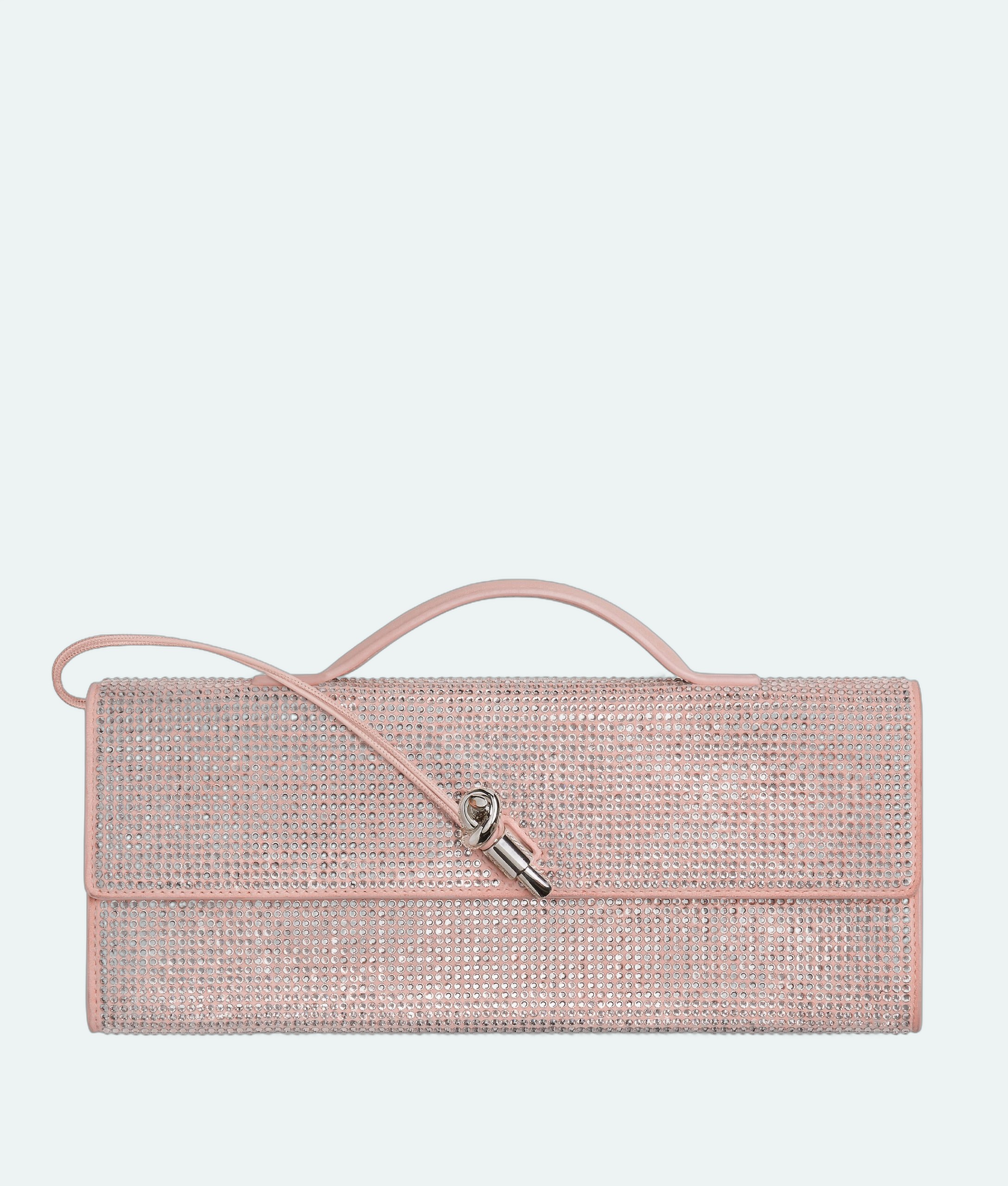 Bottega Veneta - Andiamo Long Clutch Crystals - Rose - Image 1