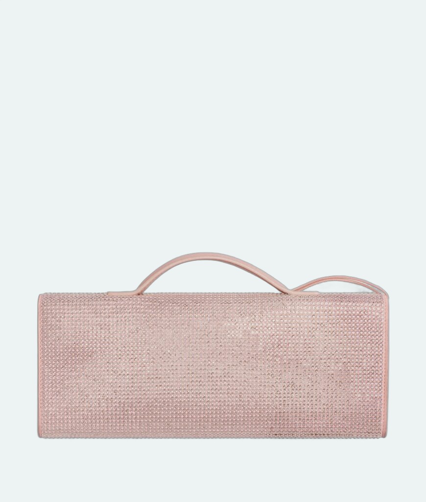 Bottega Veneta - Andiamo Long Clutch Crystals - Rose