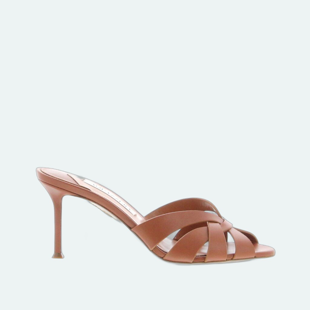 Aquazzura - Copacabana Mule 75 - Tobacco