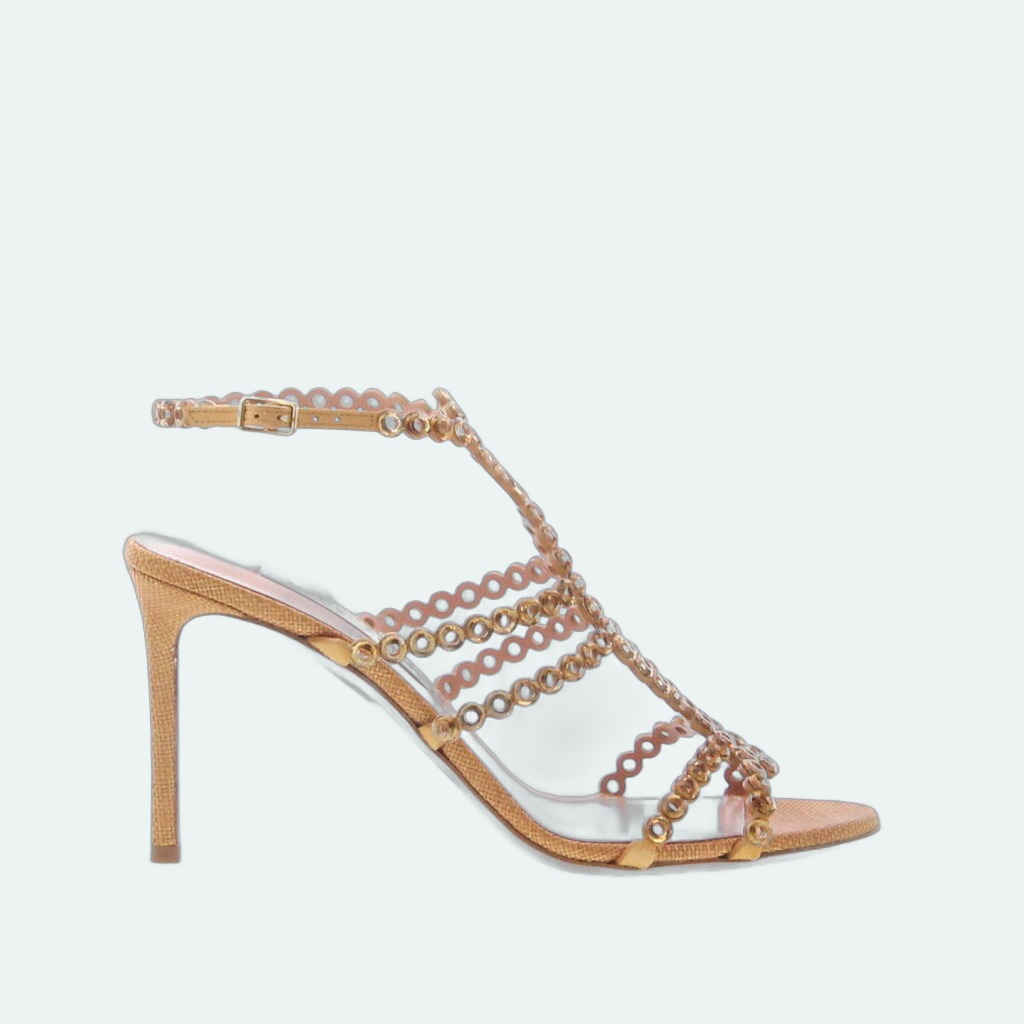 Aquazzura - Mooncrush Sandal 85 - Cognac
