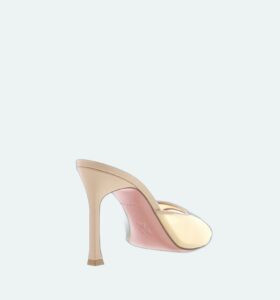 Amina Muaddi - Alexa Slipper - Mesh Beige - Image 3