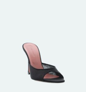 Amina Muaddi - Alexa Slipper - Mesh Black - Image 2