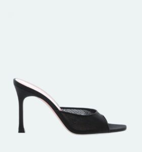 Amina Muaddi - Alexa Slipper - Mesh Black - Image 1