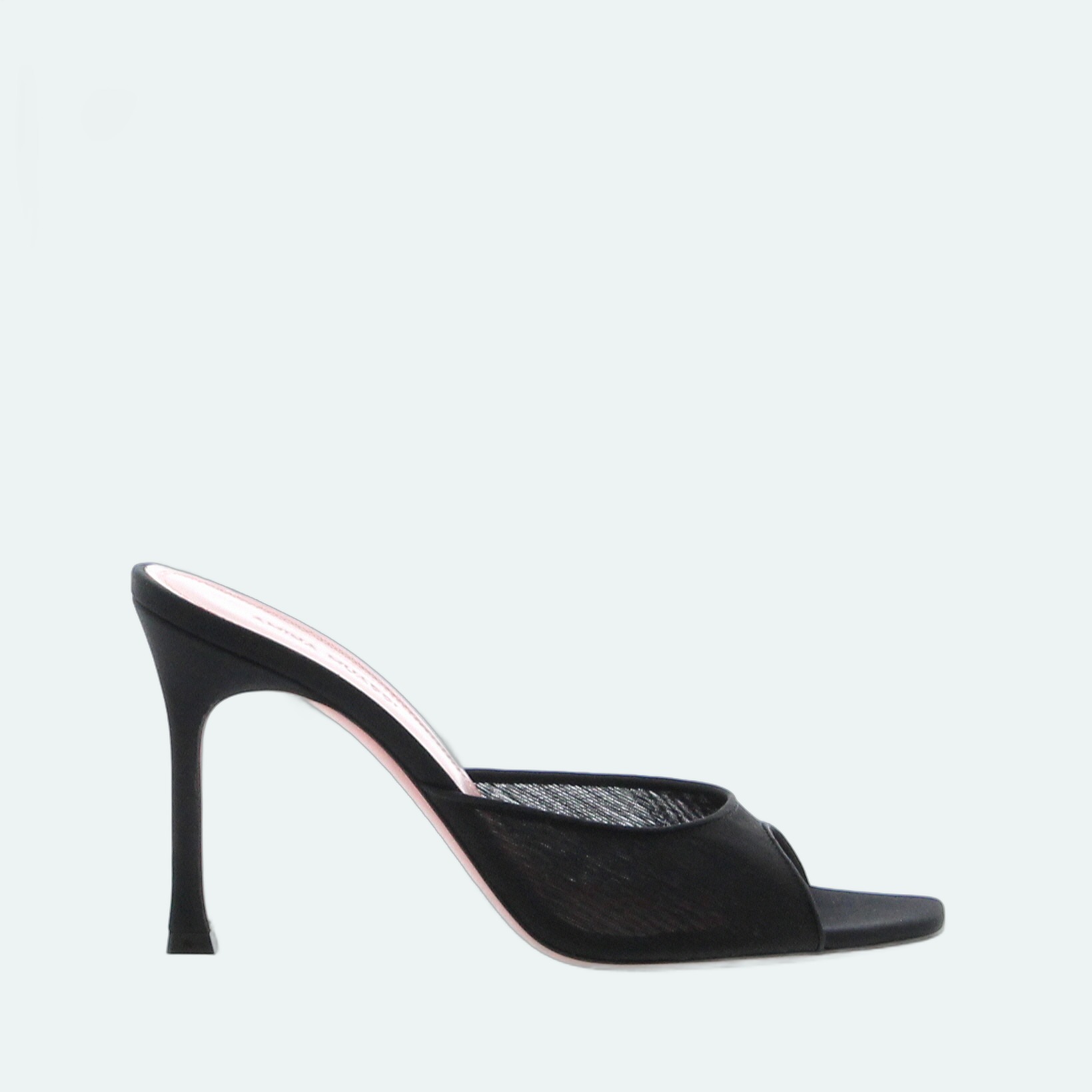 Amina Muaddi - Alexa Slipper - Mesh Black - Image 1