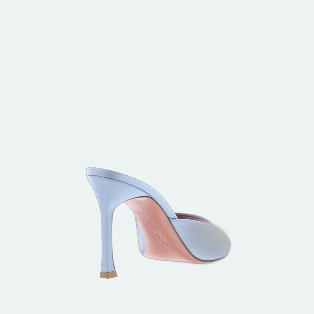 Amina Muaddi - Alexa Slipper - Satin Lilac Grey