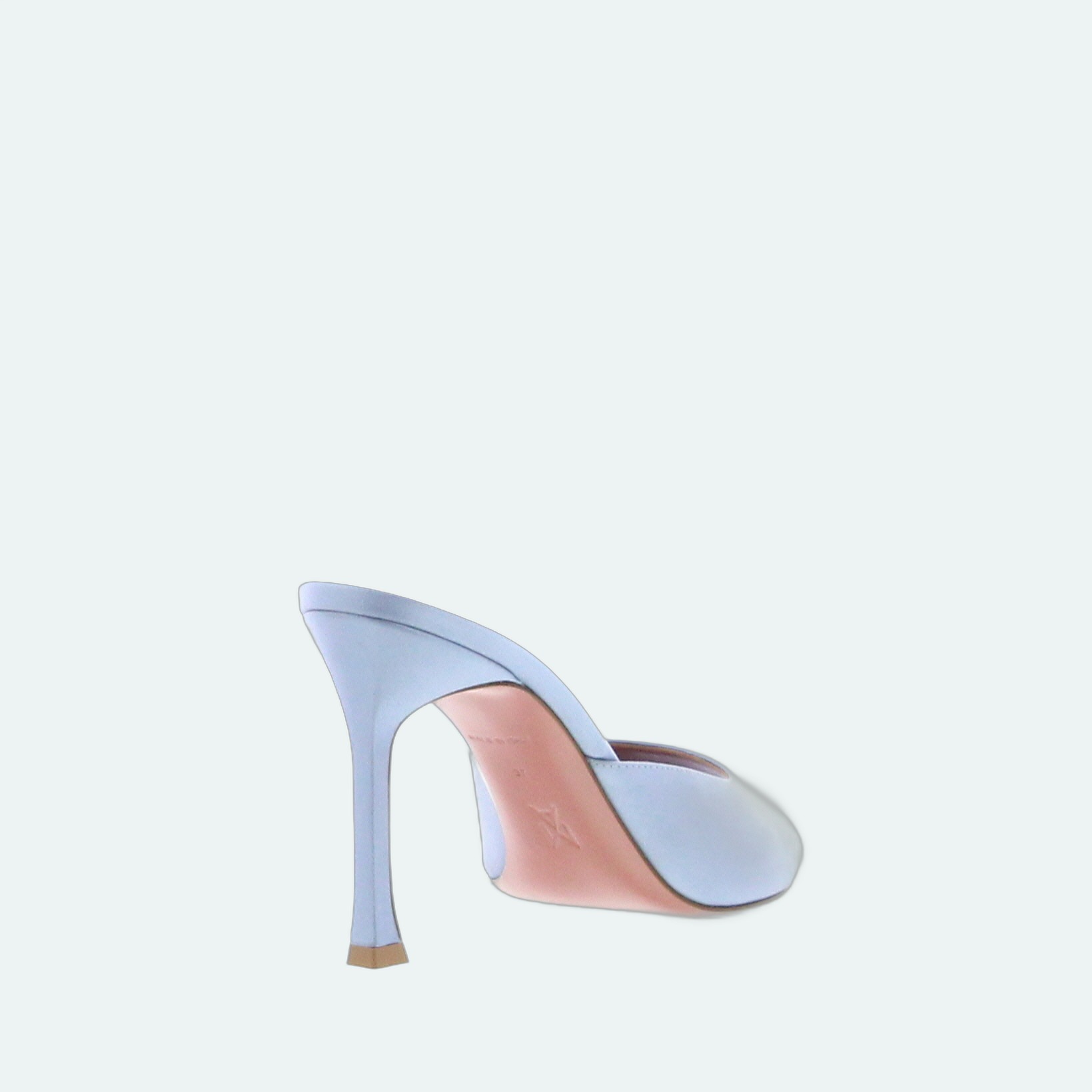 Amina Muaddi - Alexa Slipper - Satin Lilac Grey - Image 3