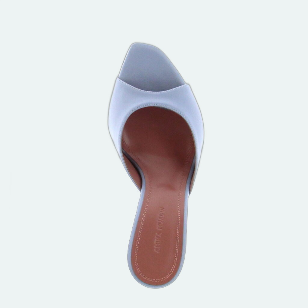 Amina Muaddi - Alexa Slipper - Satin Lilac Grey