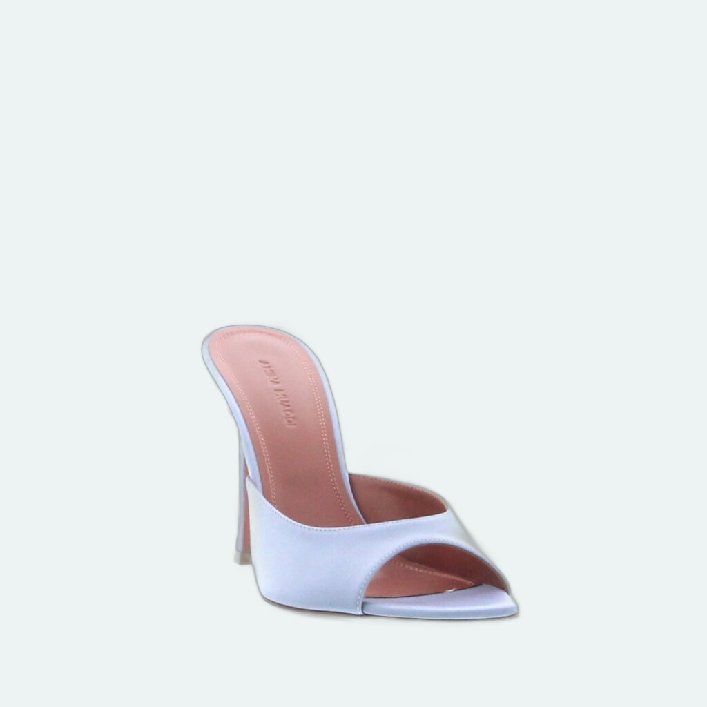 Amina Muaddi - Alexa Slipper - Satin Lilac Grey