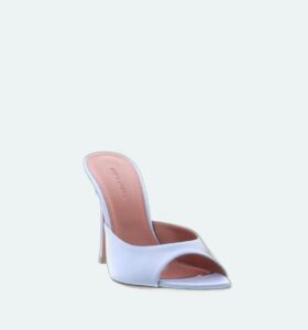 Amina Muaddi - Alexa Slipper - Satin Lilac Grey - Image 2