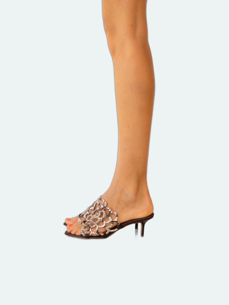 Claudio Merazzi - Brown Mule - Printed Python