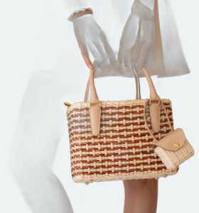 Carla Saint Barth - Vimini Shopping Bicolor - Natural / Teck - Image 4