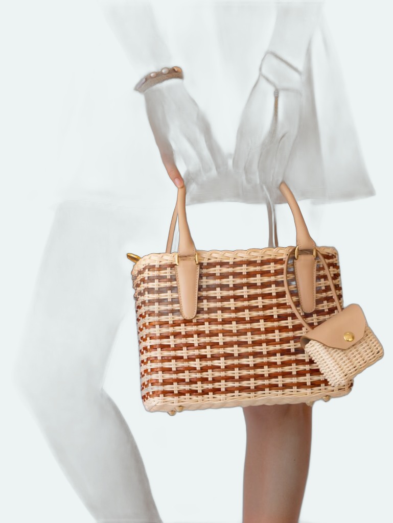Carla Saint Barth - Vimini Shopping Bicolor - Natural / Teck