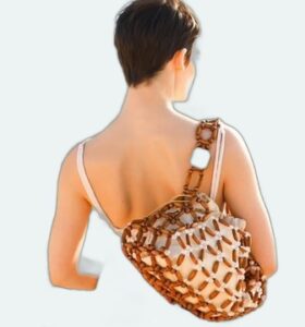 Palera Milano – Wood Net Hobo - Light Brown - Image 2