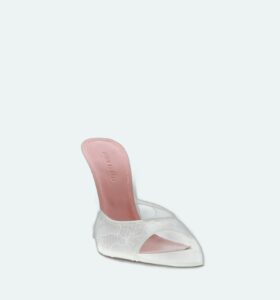 Amina Muaddi - Alexa Slipper - Lace Ivory - Image 2