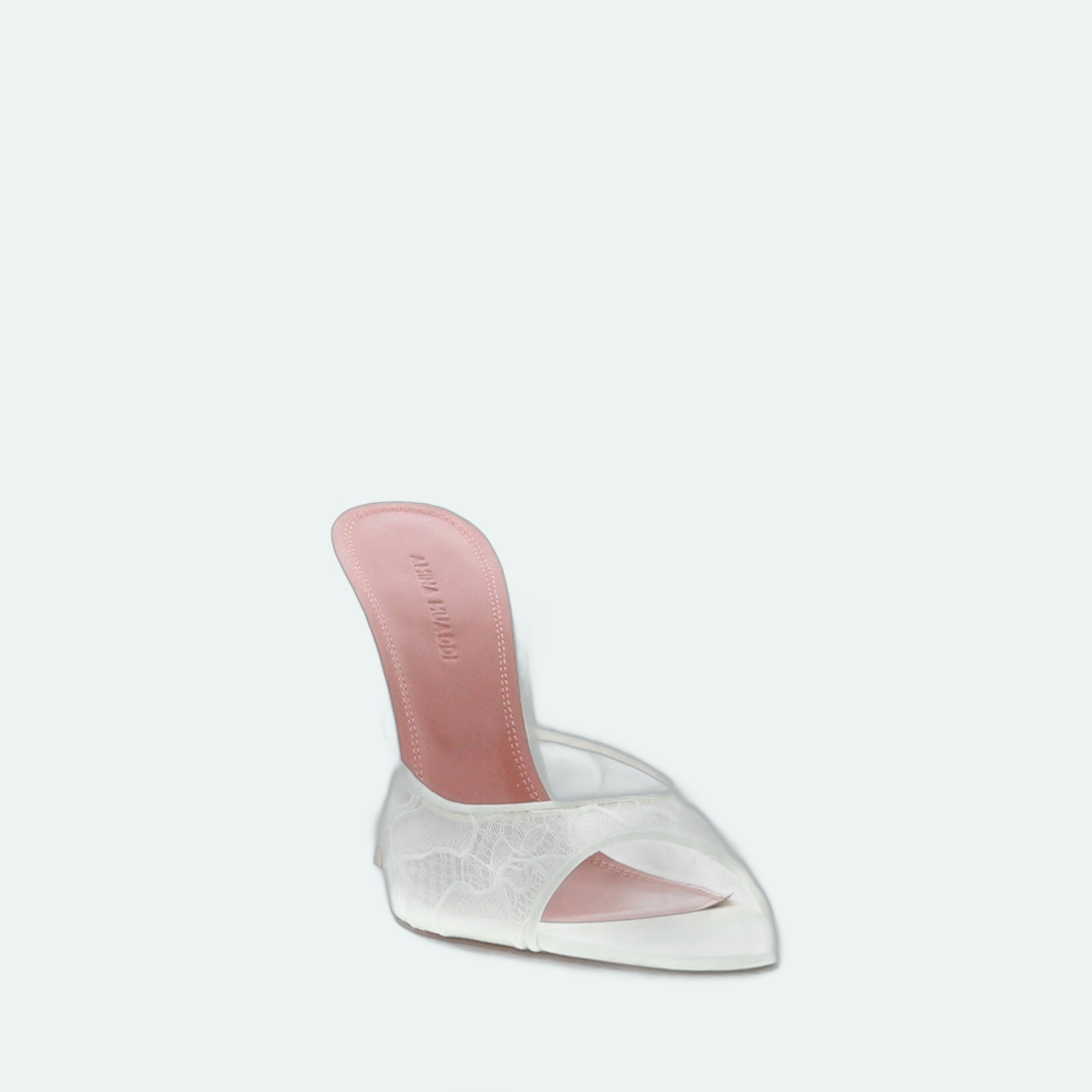 Amina Muaddi - Alexa Slipper - Lace Ivory - Image 2